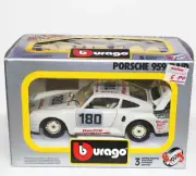 Vinage Bburago Diecast Toy Race Model Car Coupe Porsche 959 RAID 0121 1:24 Scale