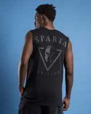 [Sparta] Sparta Men's Combat Muscle Tank Top in Black Size XL XL Black