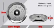 54kg Silver Weight Set - 2.5kgx4 + 5kgx8 + 36cm Dumbell - Commercial Grade