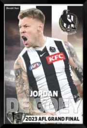 Jordan DeGoey 2023 AFL Premiers Collingwood Photo Poster Framed Memorabilia