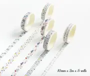 Japan Washi Tape Weather Flower Geometry 5 Rolls set 10mmx2mx5 rolls MT453C