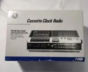 Vintage GE FM/AM Clock Radio Cassette Recorder w/Built-In Mic #7-4956 NEW IN BOX