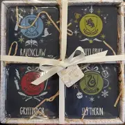 Rae Dunn Harry Potter Ceramic Coasters Gryffindor Slytherin Hufflepuff Ravenclaw