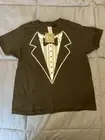 Kids Tuxedo T-Shirt Black Bowtie Tee Boys & Girls Tux Shirt