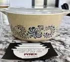 Vintage Pyrex Homestead 475 B 2.5 Quart Casserole Dish Corning w/ Clear Lid -NEW