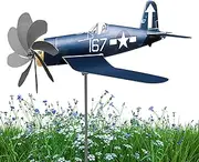 Metal Airplane Wind Spinner - Aeroplane Shaped Wind Catchers | Airplane Wind Catchers | Aircraft Windmill Airplane Wind Spinners - Wind Powered Weatherproof Garden Art Wind Catchers