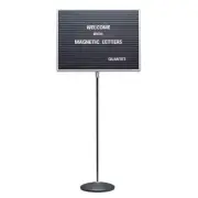 Quartet Adjustable Standing Magnetic Letterboard - 16" Height X 20" Width - Gray