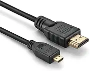 Micro HDMI to HDMI Cable Adapter 4K 60Hz Ethernet Audio Return Compatible for GoPro Hero 7 Black Hero 5 4 6, Raspberry Pi 4, Sony A6000 Camera, Nikon D3400, Lenovo Yoga 3 Pro, Yoga 710 (6FT)