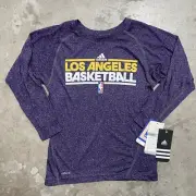 Adidas Climalite Los Angeles Basketball Women's Long Sleeve Performance Shirt S