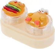 [OATIPHO] Cute Contacts Case Tweezers Portable Lens Storage Box Leakproof Organizer for Travel School