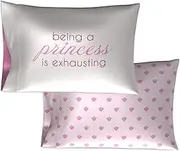 Disney Princess Sleeping Beauty Silky Satin Standard 2 Pack Pillowcase Cover Set 20x30 for Hair and Skin, (Officially Licensed Product) by Franco Collectibles