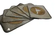 Cowhide Placemats - Longhron Design 17"x14"- Single or in set of 2, 4 or 6
