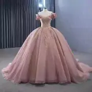 Pink ShinyQuinceanera Dresses Ball Gown Tulle Lace Applique Sweet 16 Dress