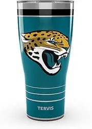 Tervis Traveler NFL Jacksonville Jaguars - MVP Triple Walled Insulated Tumbler Travel Cup Keeps Drinks Cold & Hot, 30oz, Stainless Steel