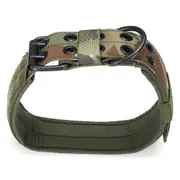 Xl Tactical Military Adjustable Dog Training Collar Nylon Leash W/Metal Buckle