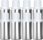 [MYOC] Multipurpose Aluminium Empty Bottle with Drop Nozzle & Cap with Inner lid for Essential Oil, Oil Blends, Cosmetic liquid storage container - 15 ml (Pack of 8)