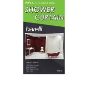 Enzo Barelli PEVA SHOWER CURTAIN 180x180cm Chlorine Free - White, Clear Or Beige