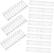 Healeved High-transparency Nail Art Plates 200pcs Nail Display Boards Manicure Contrast Cards