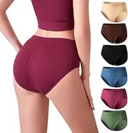 [LOCOODAY] Women's Underpants, Pack of 6 Briefs, Underwear, Hipster Women, Comfortable, Highly Elastic, Breathable, Soft Stretch, Multipack