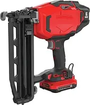 V20 Cordless Finish Nailer Kit Nail Gun 16GA 2-1/2 Nails Battery and Charger Included (CMCN616C1) Contoured Over-Molded Handle