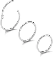 NewkeepsR Hypoallergenic Nose Hoop Rings 20G/18G/16G14G/12G/10G/6G/8G 316L Steel Clicker Segment Gold/Rose Gold/Black/Pink Color