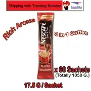 17.5gx60 Nescafe 3 in 1 Instant Coffee Rich Aroma Blend And Brew Arabica Robusta