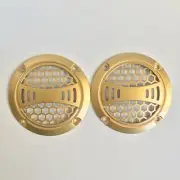 2 Pc 2 Inch 66 mm Plastic Speaker Cover Grills For Car Audio DJ PA Speaker Gold
