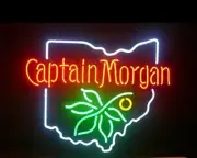 Captain Morgan Ohio 17"x14" Neon Sign Lamp Light Beer Bar With Dimmer