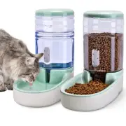 Automatic Dog Cat Feeder and Water Dispenser Gravity Food Feeder and Waterer ...