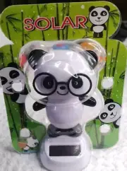 Solar Panda Dancing Bear dashboard or window ornament