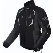 VentuRina Black Grey Waterproof Ladies Motorcycle Textile Jacket