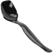 Fineline Settings 3302-BK, Platter Pleasers Black Plastic Serving Spoons, 144/CS