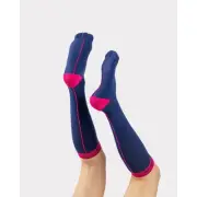 Clove Shoes Compression Socks Wavelength Navy Fuchsia Medium