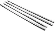 4Pcs/Set Chrome Car Door Window Seal Belt Molding Outside Weatherstrip Moulding Trim Compatible With Volkswagen Compatible With VW Compatible With Golf Compatible With Sportsvan AM1 AN1 Aut