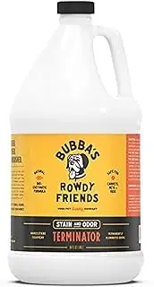BUBBAS Super Strength Commercial Enzyme Cleaner - Pet Odor Eliminator | Enzymatic Stain Remover | Remove Dog Cat Urine Smell from Carpet, Rug or Hardwood Floor and Other Surfaces (64oz)