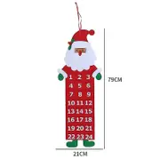 Felt Advent Calendar Fabric Christmas Hanging Pendant Santa Claus Ornaments Diy Advent Calendar Christmas Decoration For Home