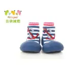 韓國 ATTIPAS 快樂腳襪型學步鞋 - 水手深藍 船長淺藍