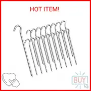 20PCS Aluminum Tent Stakes Pegs with Hooks, Camping Tent Stakes for Outdoor Trav