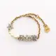 [二手] 【日本直送】 Christian Dior 基督教 迪奧 傑迪奧 手鍊手環 鍍金 萊茵石 人造珍珠 金色 透明 白色