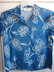 Island Attitudes Wms Medium Simple Taro on Blue/NWT