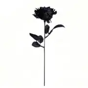 Artificial Silk Addams Rose Flower Stem - Black
