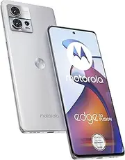 [Motorola] Moto Edge30 Fusion Smartphone (6.55 FHD+ Display, 50 MP Camera, 8/128 GB, 4400 mAh, Android 12) Aurora White + Protective Cover + Car Adapter [Amazon Exclusive]