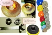 3/4" Radius Bullnose Router Bit Diamond Dry Polishing Pad 30+1 granite marble