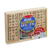 Deluxe Wooden ABC-123 Stamp Set - Melissa & Doug