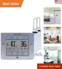 Wireless Fridge and Freezer Thermometer with Alarm - Easy-to-Read LCD Display