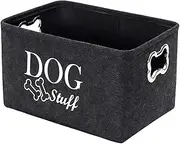Dog Toy Storage Basket | Puppy Toy Box Storage Basket | Dog Toy Box for Organizing Pet Toys | Pet Toy Box with Handle | Cat Toy Basket Container for Storing Pet Toys and Accessories, Dog Stuff Organiz