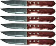 Avanti Jumbo Steak Knife, 6 Piece Set Brown