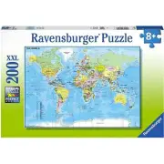 Ravensburger - Map Of The World Jigsaw Puzzle 200 Pieces Xxl from Tates Toyworld