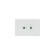 2 Gang 4 Core Telephone Outlet Socket - KS325