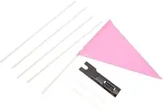 DINHEAROM 1 set Professional Bicycle Mounting Flag Pole with Flag Durable Reflective Riding Accessory for Safe Cycling